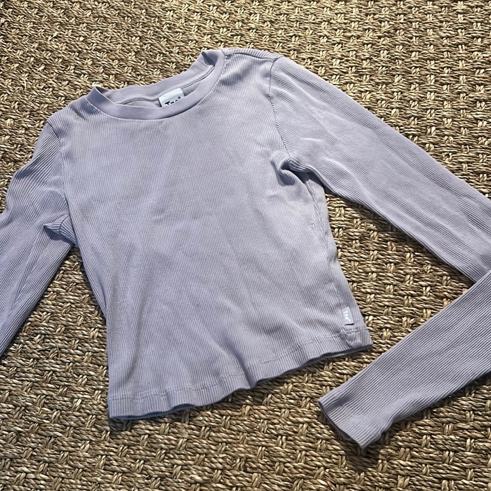 TNA Purple Ribbed Longsleeve Size XS